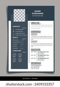 Plantillas gráficas de vector CV de reanudación profesional