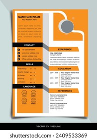 Professional Resume CV vector Graphic Templates