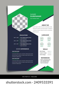 Professional Resume CV vector Graphic Templates
