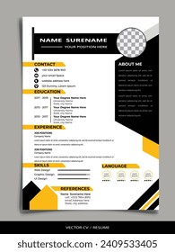 Professional Resume CV vector Graphic Templates