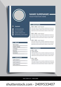 Professional Resume CV vector Graphic Templates