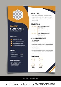 Professional Resume CV vector Graphic Templates