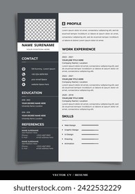 Vektorgrafik-Design-Vorlagen für professionelle Wiederaufnahme
