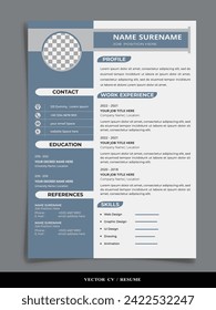 Professional Resume CV vector Graphic  design Templates