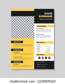 Professional Resume CV vector Template