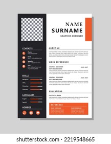 Professional Resume CV Vector Template