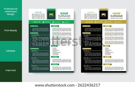 Professional resume design template concept Stock photo © 