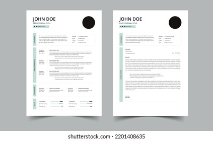 Professional Resume, Resume design template, cv design