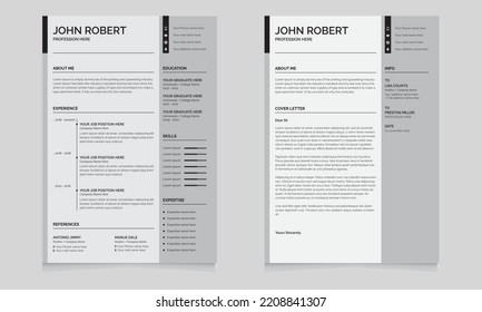 Professional Resume Layout Set with Gary  Curriculum Vitae vector	 Design	