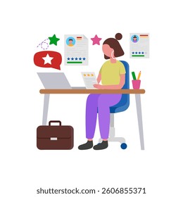 Professional Resume Review Optimization Tips Vector Illustration
