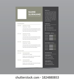 Professional Resume Template Vector Design