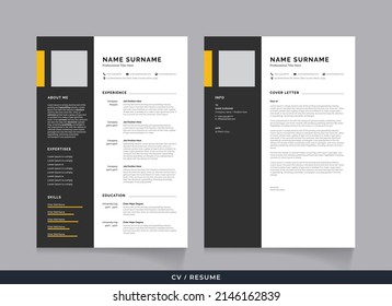 Professional Resume Template Vector Design