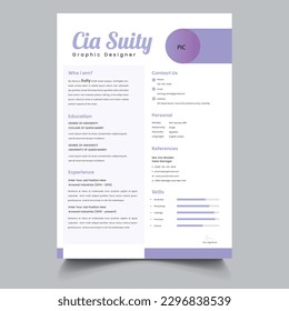Vectordesign für professionelle Resume-Vorlage