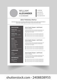 Vectordesign für professionelle Resume-Vorlage