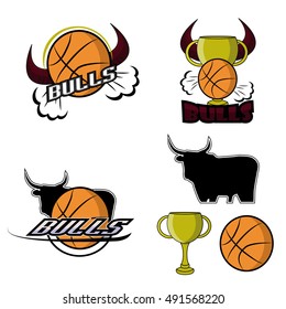 Professional retro basketball logo 