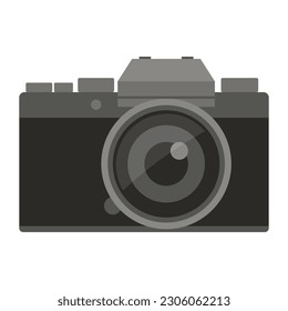 Professional retro digital photo camera isolated