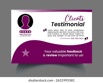 Professional review design template concept