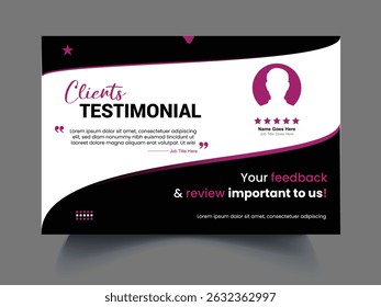 Professional Review flat design template