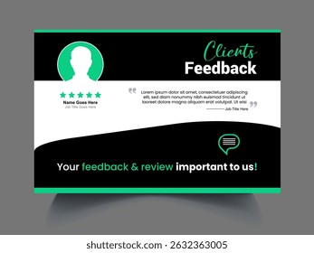 Professional Review flat design template