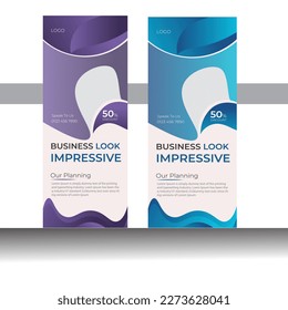 Designvorlage für professionelles Roll-Up-Banner-Design