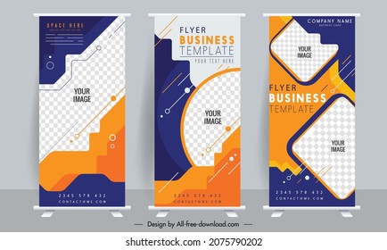 Professional roll up banner and modern template graphic illustration design.