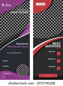 Professional roll up banner and modern template graphic illustration design.