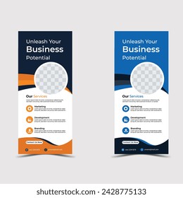 professional roll up banner template design
