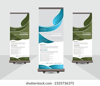 Professional roll up banner template simple design 
