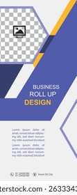 Professional roll up concept template for business purpose, place your products and ready to go for print.