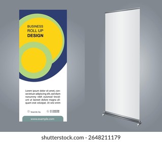 Professional Roll Up Concept Template for Business Purpose, Place Your Products and Ready To GO For Print.