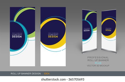 Professional Roll Up Concept Template for Business Purpose, Place Your Products and Ready To GO For Print.