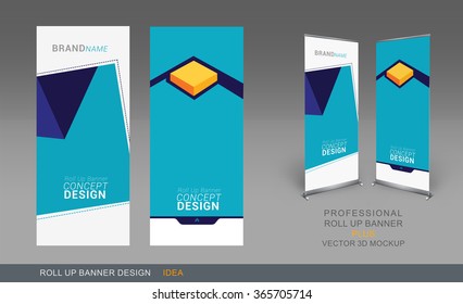 Professional Roll Up Concept Template for Business Purpose, Place Your Products and Ready To GO For Print.