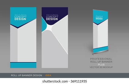 Professional Roll Up Concept Template for Business Purpose, Place Your Products and Ready To GO For Print.