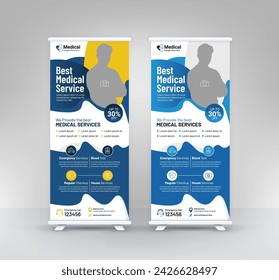 professional roll up medical healthcare stand banner template