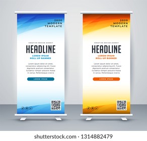 Professional Roll Up Stand Banner Template Design