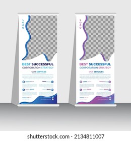 Professional Roll up stand banner template design, vertical, abstract background, pull up design, modern Banner,