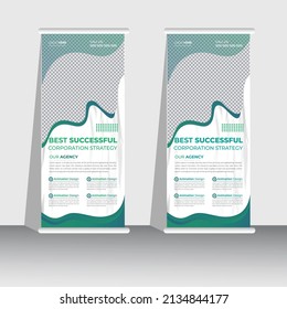 Professional Roll up stand banner template design, vertical, abstract background, pull up design, modern Banner