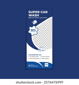 Professional Roll-Up Banner Design for Car Wash Services