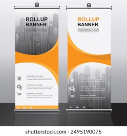  Professional roll-up banner with sleek design and vibrant colors. Perfect for exhibitions, conferences, and promotional events. High-quality and eye-catching.