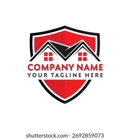 Design de logotipo de construção e paisagismo de telhados profissional para negócios e identidade de marca.