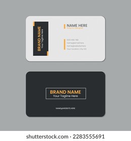 Professional round business card, Printable horizontal and Vertical double sided corporate visiting card template