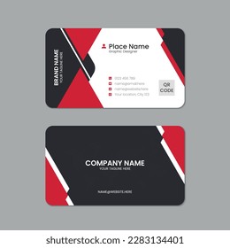 Professional  round corner business card, Printable horizontal and Vertical double sided corporate visiting card template