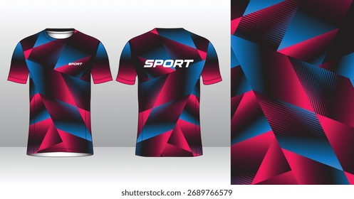 Plantilla de jersey de running de Profesional con estilo geométrico moderno para ropa activa