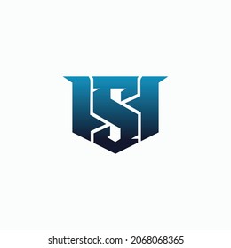 professional S letter monogram gaming logo. e-sport letter logo design concept template