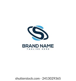 Elemento vector de diseño del logotipo de la tecnología de carta profesional S.