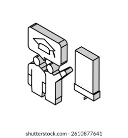 professional school isometric icon vector. professional school sign. isolated symbol illustration