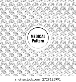 A professional seamless pattern featuring a variety of healthcare and medical equipment icons in a clean doodle style. The design includes line art illustrations of stethoscopes, syringes, pills, capsules, first aid kits, and thermometers. This versatile vector background is ideal for hospital branding, clinic stationery, medical blog graphics, pharmacy packaging, and healthcare-themed textile designs. Its minimalist monochrome aesthetic ensures a clean and trustworthy look for both print and digital use.
