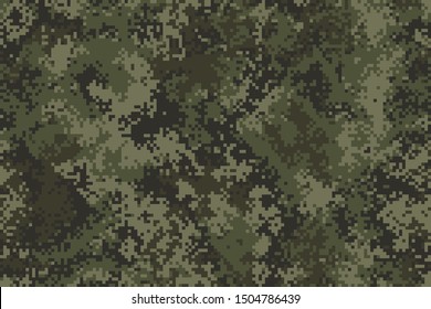 Professional seamless pixel summer camouflage for your production or design. Vector illustration.