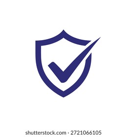 Escudo de seguridad de Profesional con el símbolo del Vector del diseño del icono de la marca de verificación. Garantía y certificación de seguridad y protección.