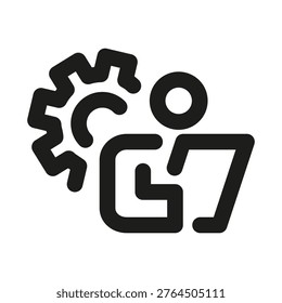 Professional service icon. Modern professional service clean line icon with expert assistance, support concept, and minimal business solution design.
